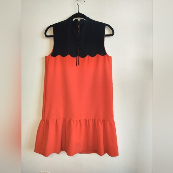 Victoria Beckham for Target Red and Black Dress with Scallop Details size small - Picture 3 of 7